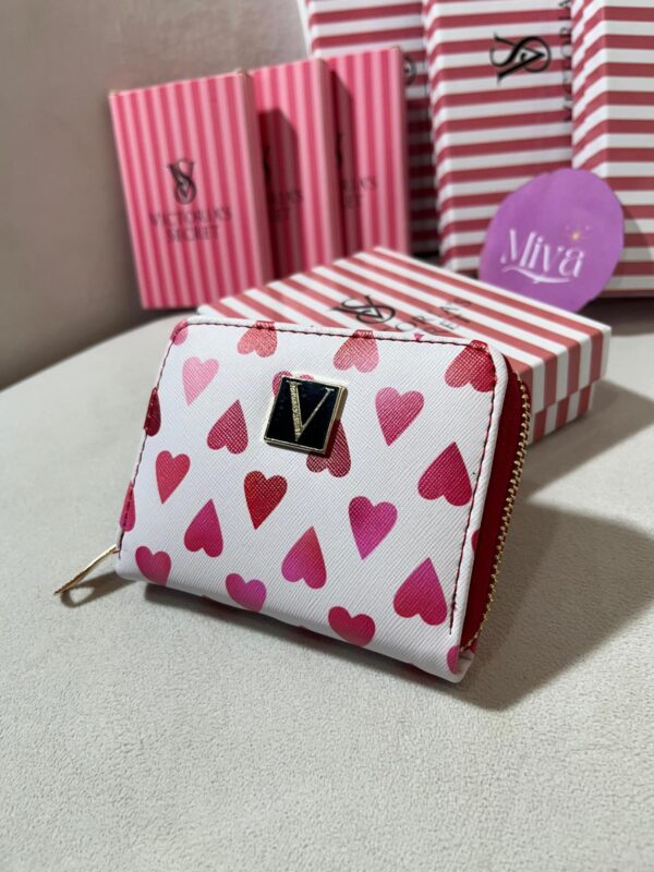 VS küçük boy cüzdan pembe kalpli