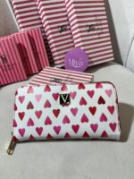 VS büyük boy cüzdan kalpli pembe