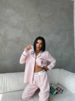 VS İpek Pamuk Pembe Klasik İzgili