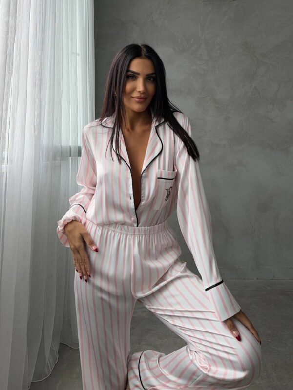 VS İpek Saten Taşlı Pembe