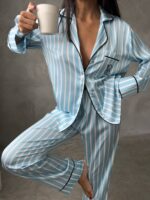 VS İpek Saten Taşlı Mavi